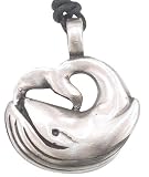 Blue Whale Sea Creature Pewter Necklace