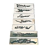 盛光 真鍮型板 若葉型板 7枚セット DUSK-1007