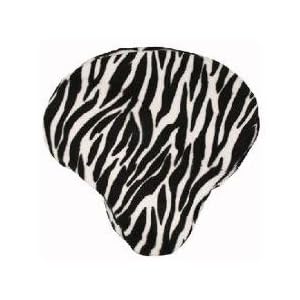 Basket Buddy Bike Seat Cover, White Zebra Print