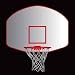 Basketball Hoop - 24H x 24W - Peel and Stick Wall Decal by Wallmonkeys