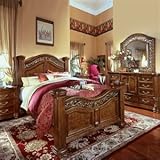 Wynwood 1635-944-NS-DM-Set Cordoba Mansion Bedroom Set, Burnished