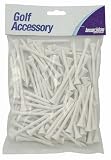 White (100) Wooden Long Tees 69mm