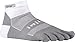 Injinji 2.0 Men's Run Midweight Mini Crew Toesocks, White/Gray, Medium
