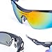 RIVBOS 802 Polarized Sports Sunglasses with 5 Set Interchangeable Lenses for Cycling