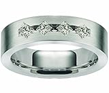 0.65 ct. TW Princess Diamond Mens Wedding Band in 14k White Gold