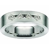 0.65 ct. TW Princess Diamond Mens Wedding Band in 14k White Gold