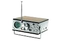 DESIGNER RADIOWECKER UHRENARADIO HOLZ METALL NEU