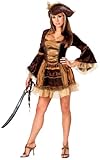 Fun World Costumes Women's Womens Sassy Victorian Pirate, Brown, M/L 10-14 Fun World Costumes Women's Womens Sassy Victorian Pirate, Brown, M/L 10-14