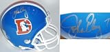 John Elway Signed Broncos Throwback D Logo Riddell Deluxe Full-Size Replica Helmet
