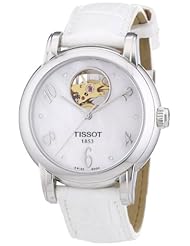 Tissot Womens T0502071611600 Heart Automatic Mother-Of-Pearl Open Dial Watch