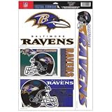 Set of (5) Team Window Clings: Baltimore Ravens