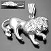 bijoux Pendentif argent 925 lion G90306