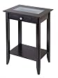 Syrah Accent Table with Forsted Glass, Shelf