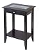 Syrah Accent Table with Forsted Glass, Shelf