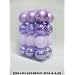 Christmas Ornaments Set of 24pc 2.5" Purple Mat Painted Shyny Decorated Glitter Balls