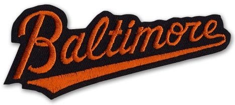 Baltimore Orioles 2009 Style Baltimore in Script Home MLB Baseball Jersey Patch