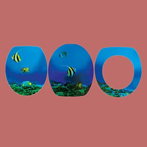 Toilet Seats Brass PVD Fiber Fish Toilet Seat Elongated