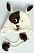 deLux The Crazy Puppy Pilot Hat in White & Brown,Hats for Women