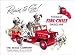 TIN SIGN NOSTALGIC ~ TEXACO DALMATIONS RARIN' TO GO * FIRE CHIEF