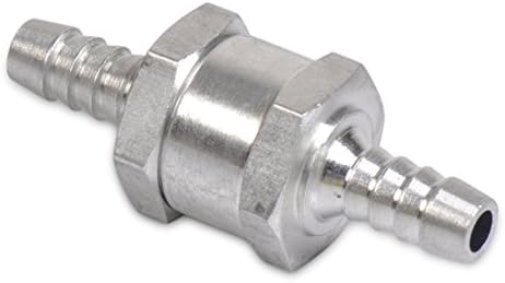 Myhung 8mm 5/16" Fuel Non-Return One Way Check Valve Petrol Diesel Marine Aluminum Alloy 1pc (8mm 5/16", Overall Length:60mm)