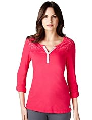 Per Una Pure Cotton Floral Embroidered Top