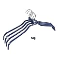 WENKO 10250911100 Formb�gel-Set Multi 4+4 - Kleiderb�gel rutschhemmend beschichtet, B�gelverbinder, dunkelblau