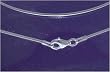 Sterling Silver Omega Chain Necklace 16 inch