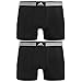 adidas Men's Athletic Stretch Trunk Underwear (2-Pack), Black/Black Black/Black, Small