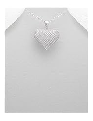 Heart CZ Pendant Necklace In 92.5 Sterling Silver