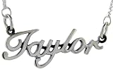 Sterling Silver  TAYLOR  Name Pendant
