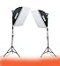 ePhoto 1600watt 2 LIGHTING KIT VIDEO PHOTOGRAPHY STUDIO SOFTBOX CONTINUOUS VIDEO LIGHTING KIT GREAT FOR CHROMAKEY CHROMA KEY GREEN SCREEN VIDEO PHOTOGRAPHY BY ePhoto INC. FL 100B