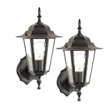 Royce Lighting RL2/1505-09 Twin Pack Outdoor Wall Lantern in Black Finish