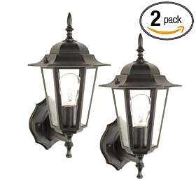 Royce Lighting RL2 1505-09 Twin Pack Outdoor Wall Lantern in Black Finish by Royce Lighting