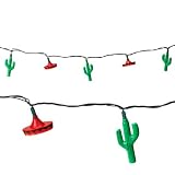 Cactus and Sombrero Mexican Fiesta String Lights - Set of 10
