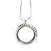 Floating Glass Charm Locket Necklace Studded with CZ. Round Pendant with Snake Chain and Lobster Clasp. Floating Charms Allow You to Customize and Create the Perfect Personalized Gift for Girlfriends, Mothers, Wife, Valentines Day, Birthdays, Weddings or Any Occasion! High Quality with Best Glass Locket Value on Amazon!