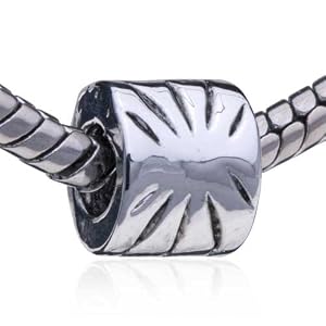 Buy Cylindrical-Shaped Sun Flower Pattern European Charm Bead Bracelet - Pandora and Fit by Pugster