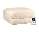 Beautyrest Soloft Micro Plush Heated Twin Blanket, Cream