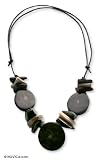 Bull horn necklace, 'Trio'