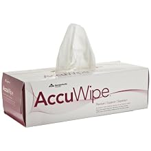 AccuWipe 29834 Virgin Fiber Premium 1-Ply Delicate Task Wiper, 8-25/64" Length x 11-1/4" Width, White (Case of 6)