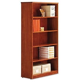 Alera Verona Veneer Series Bookcase, 5 Shelves, 36w x 14d x 66h, Cherry by ALERA