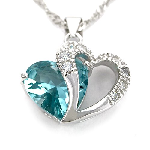 A heart full of love [color: turquoise] sterling silver pendant n…