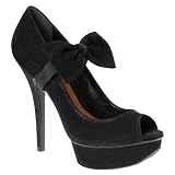 ALDO Widdowson - Women Peep-toe Pumps - Black Suede - 8