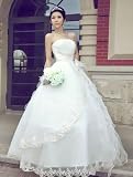 ウェディングドレス.ドレス.Aライン.プリンセス.スレンダー.エンパイア.結婚式.演奏会.二次会.格安.激安.ウエディングドレス.ブライダル・ベール・グローブ・パニエ無料付きHS1239 XXLサイズ