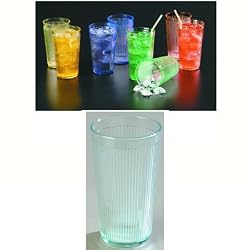 Carlisle 20 oz Crystalon, Ribbed Texture, Long Lasting Polycarbonate Tumbler / Color: Meadow Green RimGlow / Quantity: One Dozen (12)