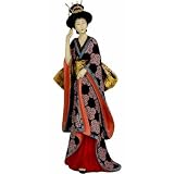 14 Geisha Figurine with Ivory Flower Sash