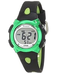Armitron Unisex 45/7025GRN Green Accented Black Resin Strap Chronograph Watch