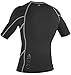 ONeill Wetsuits Basic Skins Short Sleeve Crew Black with Gray Sripes - X-Large