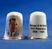 Porcelain China Collectable Thimble - George W Bush 41st President USA - Free Gift Box