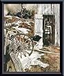 Art Poster Metal Framed Print - January Snows - Artist: Carolyn Blish- Poster Size: 12 X 10