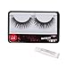SODIAL(TM) New 10 Pair Reusable Charming Cross Fake False Eyelashes Glue Adhesives Eye Lashes Makeup Black
